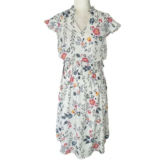 anthro blue floral dress The Carmen Dress in Provencal Blue Floral 0 / Provencal Blue Floral main image 0